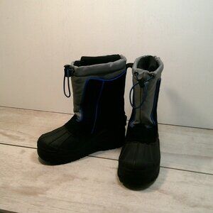 Sporto Boys Winter Blue and Gray Waterproof Snow Boots Size 12